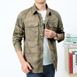 Herren Utility-Hemdjacke mit Klappbrusttaschen und geradem Schnitt