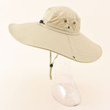 Damen Sonnenhut mit UV-Schutz, breiter Krempe und verstellbarem Kinnband