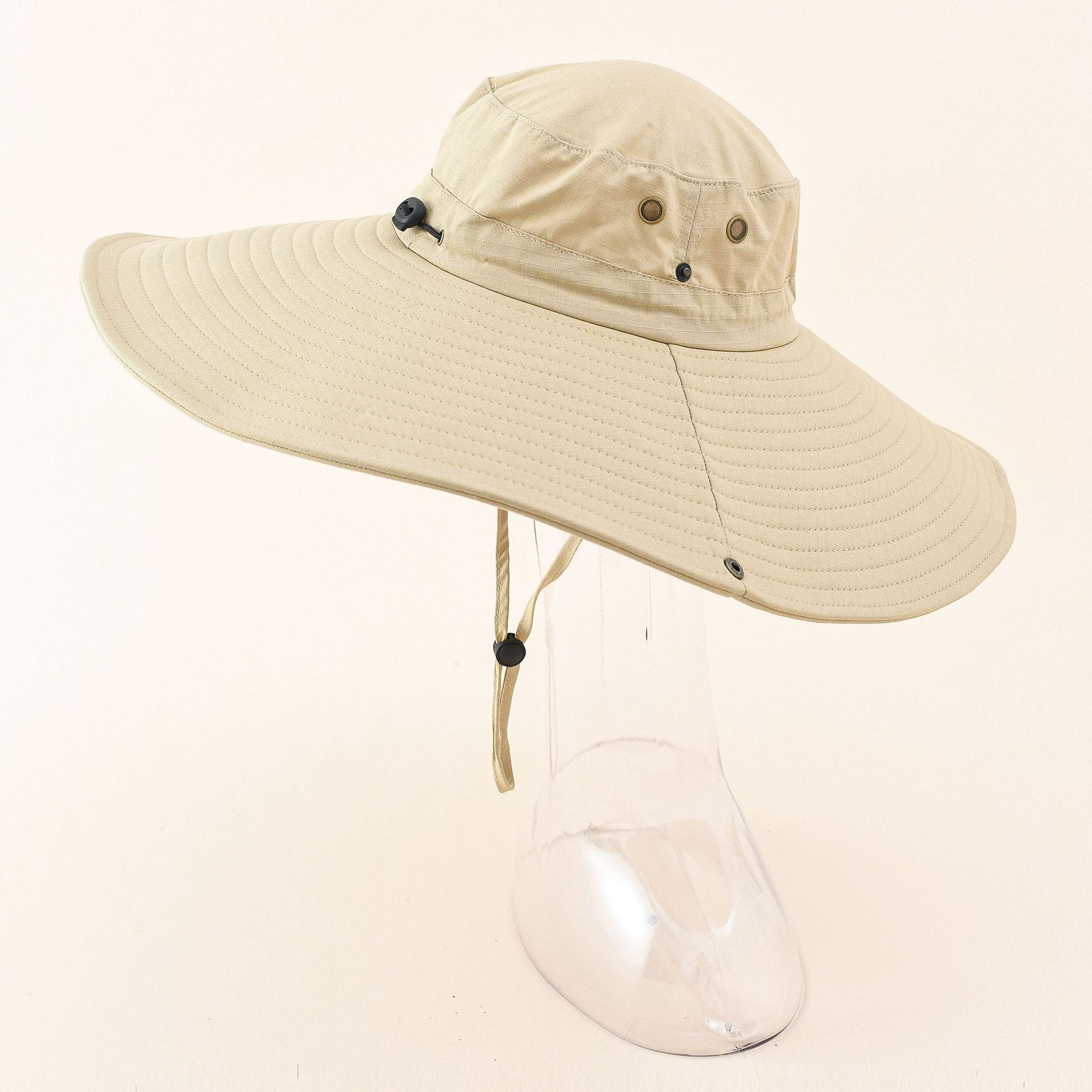 Damen Sonnenhut mit UV-Schutz, breiter Krempe und verstellbarem Kinnband