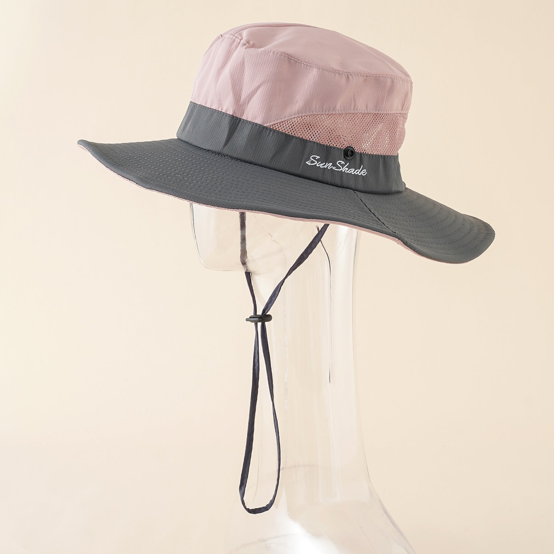 Damen Sonnenschutz-Hut mit verstellbarem Kinnband und atmungsaktiver Netzstruktur
