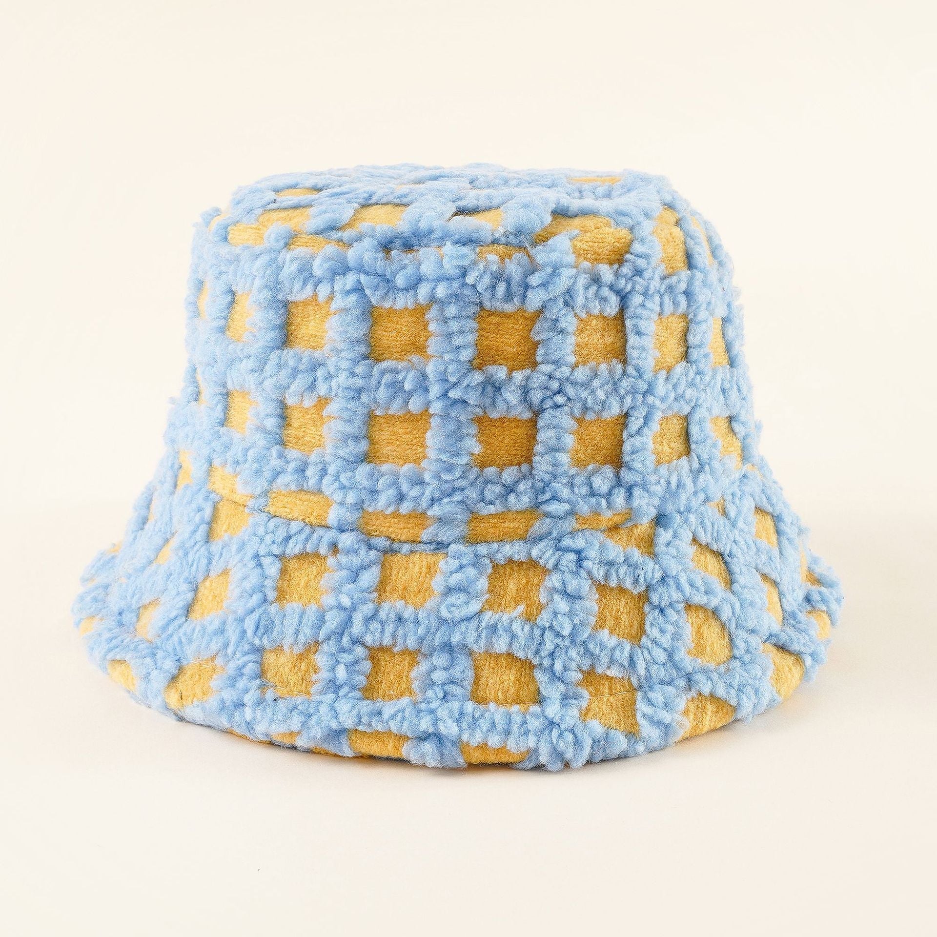 Damen Bucket-Hut mit Karomuster