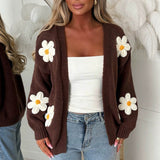 Laura | Damen Oversized Langarm-Cardigan