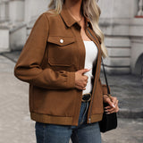Anna | Damen Langarmjacke mit Brusttaschen