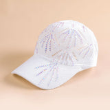 Damen sportliche Trucker-Cap mit Pailletten und atmungsaktiver Netzstruktur