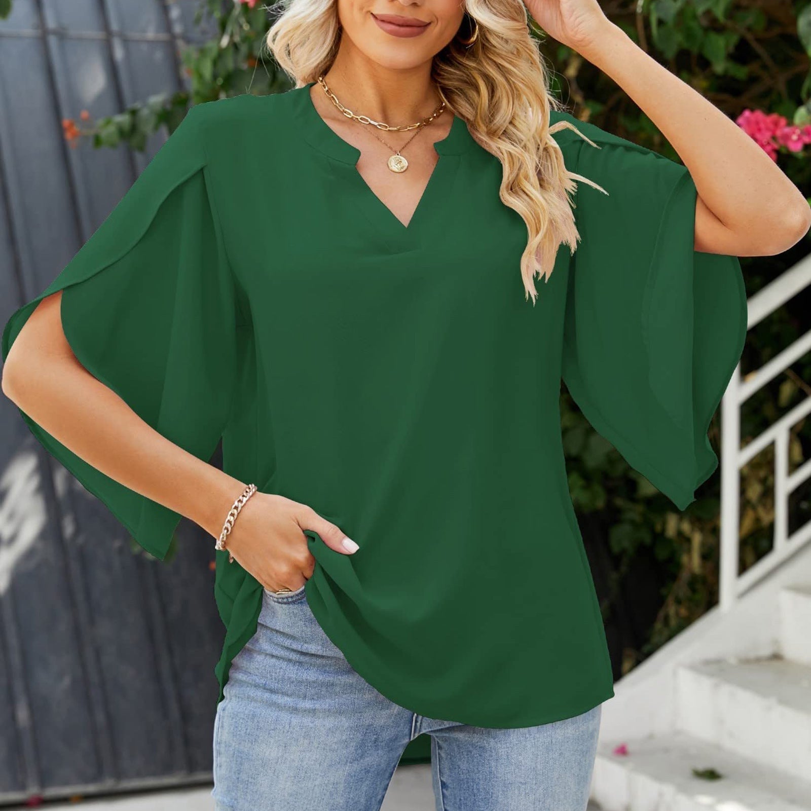 Leni™ - Elegantes V-Ausschnitt Top