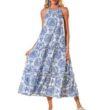 FELICITY™ – Stilvolles Bohemian Halter-Maxikleid mit gestuftem Design