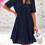 Rica™ - Schickes Spitzen-Rüschensommerkleid