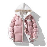 Herren wattierter Parka mit innenliegendem Hoodie und Zwei-Wege-Reißverschluss