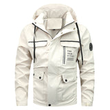 Herren wasserfeste Kapuzen-Regenjacke mit winddichter Membran