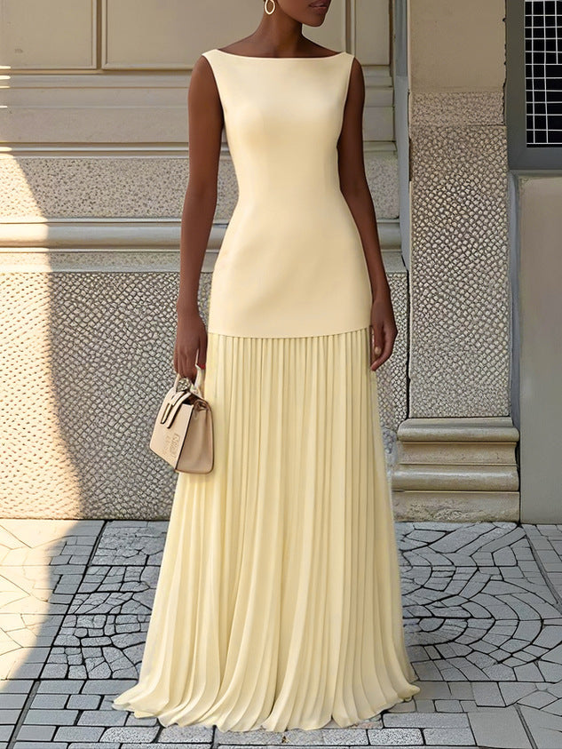 Celeste | Plissiertes Maxikleid