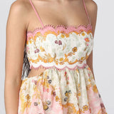 Damen Ärmelloses Floral Maxi Kleid
