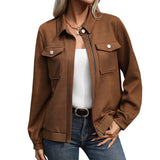 Anna | Damen Langarmjacke mit Brusttaschen