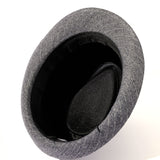 Damen Fedora-Hut mit gestreiftem Muster und Samtband