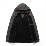 Herren gefütterte Softshelljacke mit Kapuze und Brusttasche
