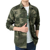 Herren Utility-Hemdjacke mit Klappbrusttaschen und geradem Schnitt