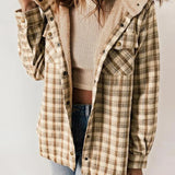 AMELIA™ - Damen Kapuzen-Plaid Flanelljacke für Herbst und Winter