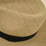 Damen Strand-Fedora-Hut mit breiter Krempe und Band