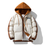 Herren wattierter Parka mit innenliegendem Hoodie und Zwei-Wege-Reißverschluss