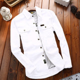 Herren Canvas-Overshirt mit Klappbrusttaschen und verstärkten Nähten