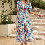 Flore - Elegantes Kleid mit Blumenmuster