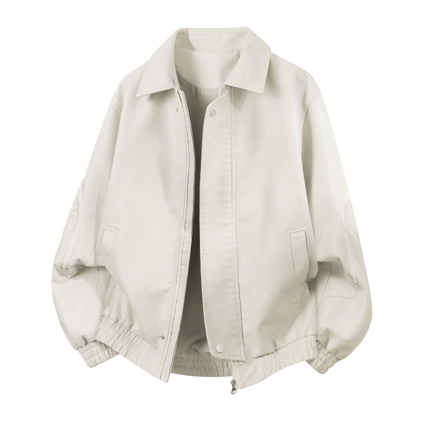 Herren Oversize-Blouson mit elastischem Saum und verdecktem Reißverschluss