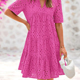 Rica™ - Schickes Spitzen-Rüschensommerkleid