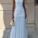 Celeste | Plissiertes Maxikleid
