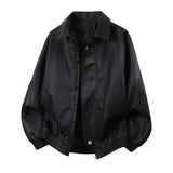Herren Oversize-Blouson mit elastischem Saum und verdecktem Reißverschluss