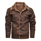 Herren Jeansjacke mit Teddyfutter und Druckknopfleiste