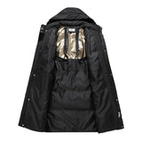 Damen extralanger gesteppter Thermoparka mit Kapuze und Rippbündchen