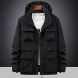 Herren Fieldjacke mit Kapuze und Multifunktionstaschen