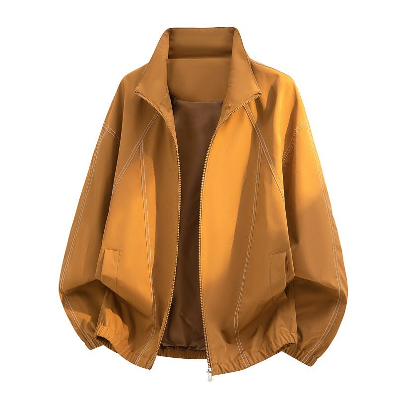 Herren Oversize-Leichtblouson mit Stehkragen und elastischem Saum