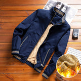 Herren Bomberjacke mit Teddyfutter und Reißverschlusstaschen