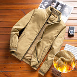 Herren Bomberjacke mit Teddyfutter und Reißverschlusstaschen