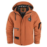Herren wattierte Wind- und Wetterjacke mit Kapuze und Utility-Taschen