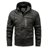 Herren winddichte Softshelljacke mit verstellbarer Kapuze und Innenfutter