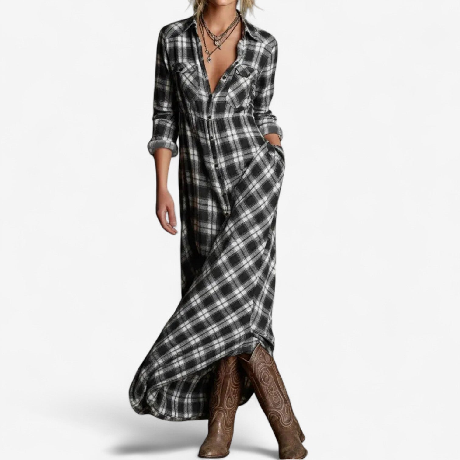 Cécile™ Maxi Chemise Zeitlos