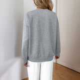 Damen Rundhals Langarm-Sweatshirt mit Pailletten