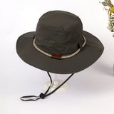 Damen Sonnenhut mit breiter Krempe und Nackenband