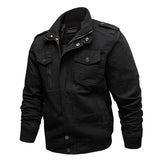 Herren Canvas-Fieldjacke mit Stehkragen und multifunktionalen Taschen