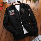 Herren Patchwork-Bomberjacke mit Ärmeltasche und geripptem Bündchen