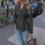 Clara | Damen Blazer mit langen Ärmeln und Taschen