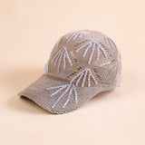 Damen sportliche Trucker-Cap mit Pailletten und atmungsaktiver Netzstruktur