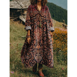 Evelyn | Retro-Stil Langarm Freizeitkleid