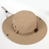 Damen Sonnenhut mit breiter Krempe und Nackenband