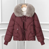 Damen kurzes Pilotblouson mit voluminösem Schalkragen und Kordelzugsaum