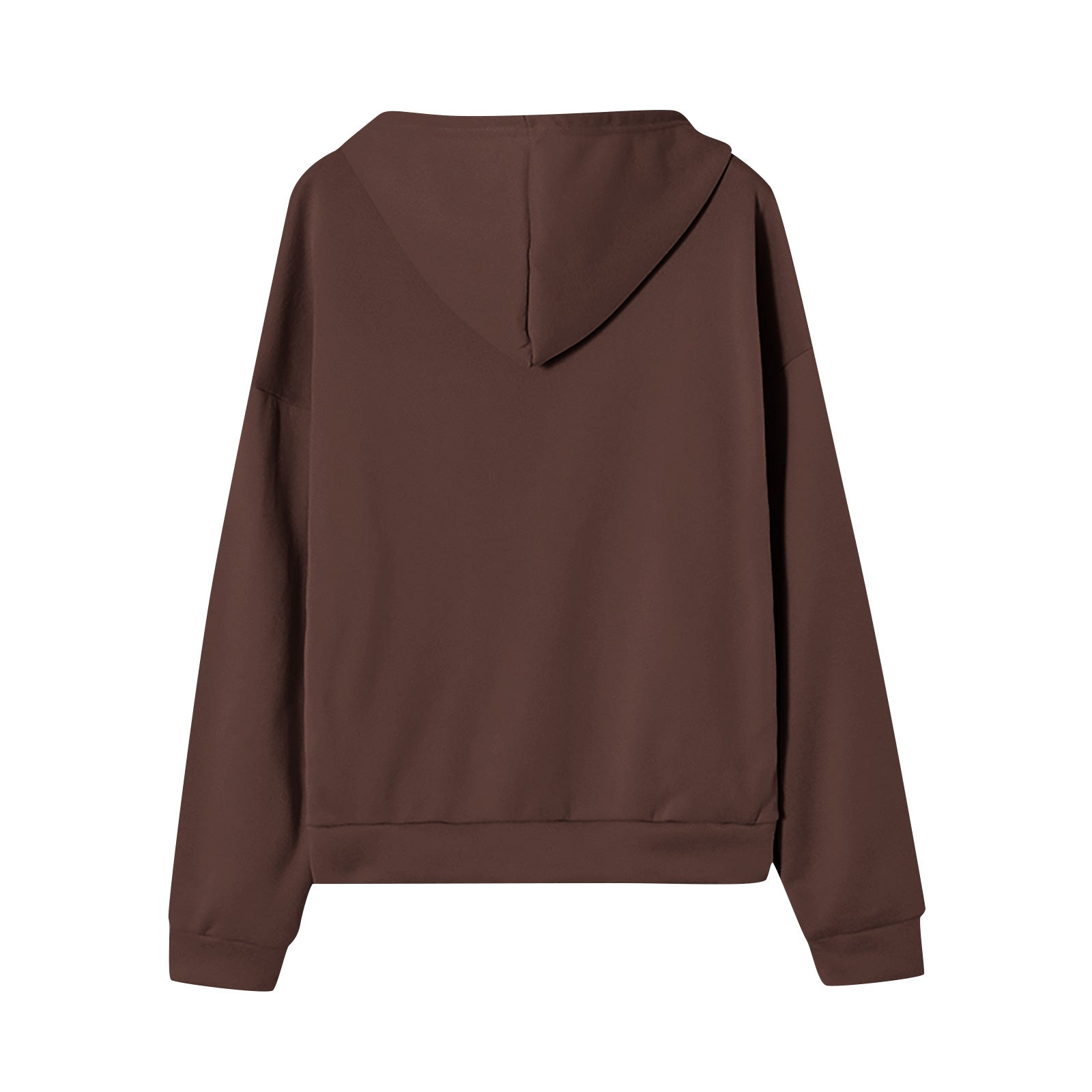 Damen weite Kapuzenjacke mit Reißverschluss, Kängurutaschen und Rippbündchen