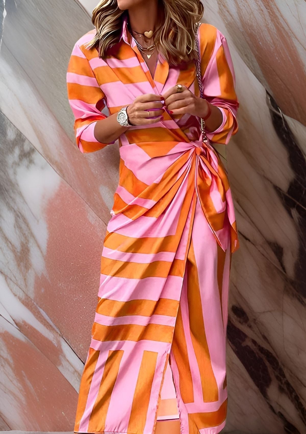Amalia™ – Zeitloses bedrucktes Wickelkleid