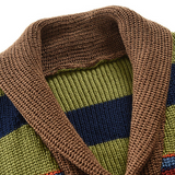 James | Herren gestreifter Cardigan mit Knöpfen