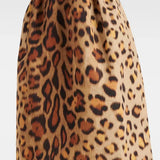 Tiana | Damen Midi Kleid im Leopardenmuster